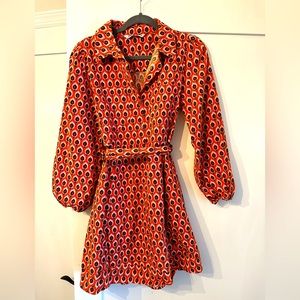 Zara red shirt dress